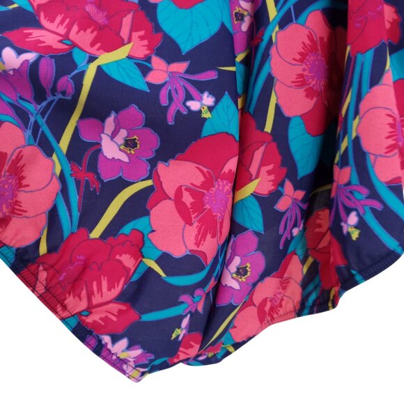 Lands End Floral Faux Wrap One Piece Swimsuit Size 20W Slimming Underwire Pink - Picture 7 of 10